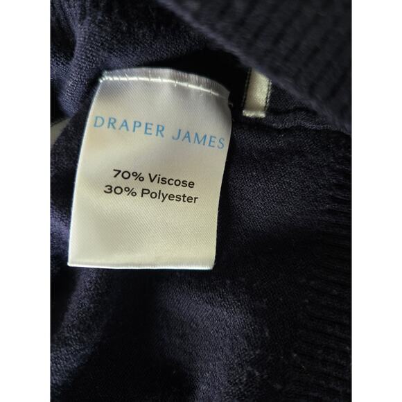 Draper James "Reese Witherspoon" Heart Striped Dark Blue Sweater Large - Picture 6 of 8